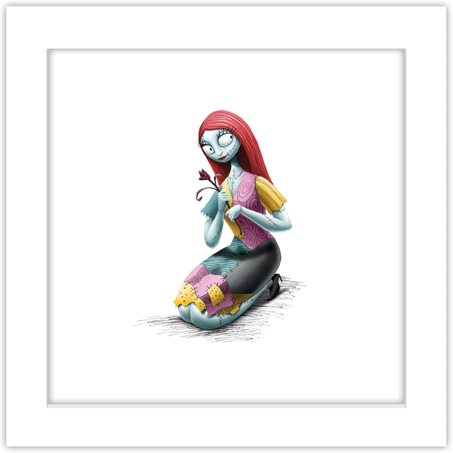 Gallery Pops Disney Tim Burton's The Nightmare Before Christmas - Sally Wall Art, White Framed Version, 12" x 12"