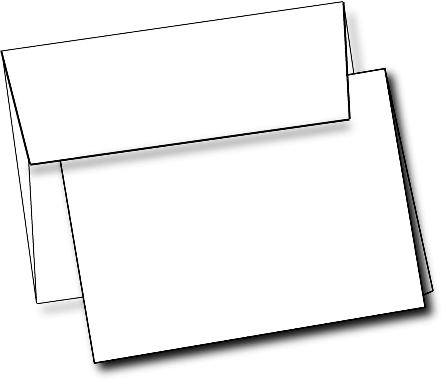 Purple Q Crafts Blank Cards with Envelopes for Card Making, White 40-Pack
