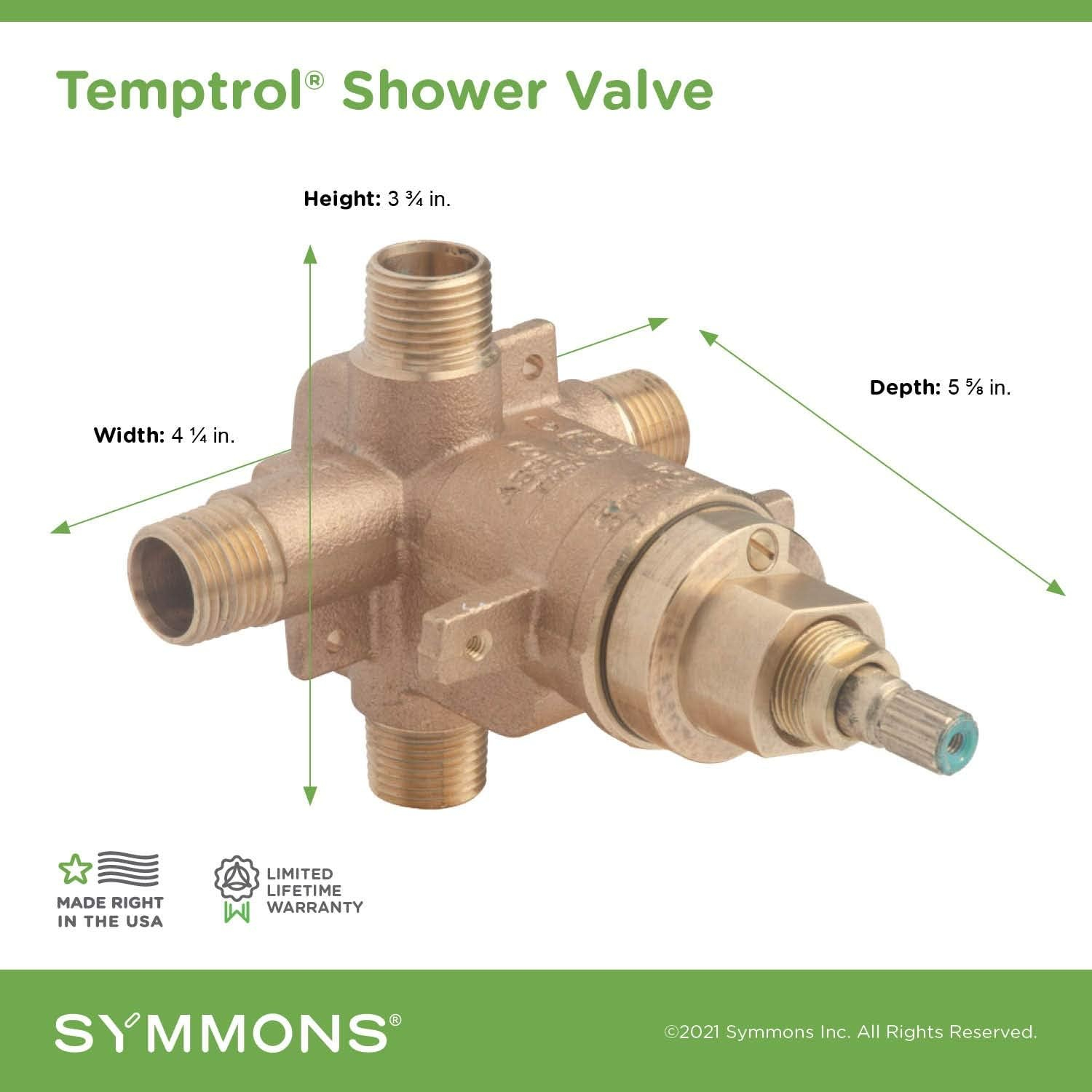 Symmons 262BODY Temptrol Brass Pressure-Balancing Tub and Shower Valve