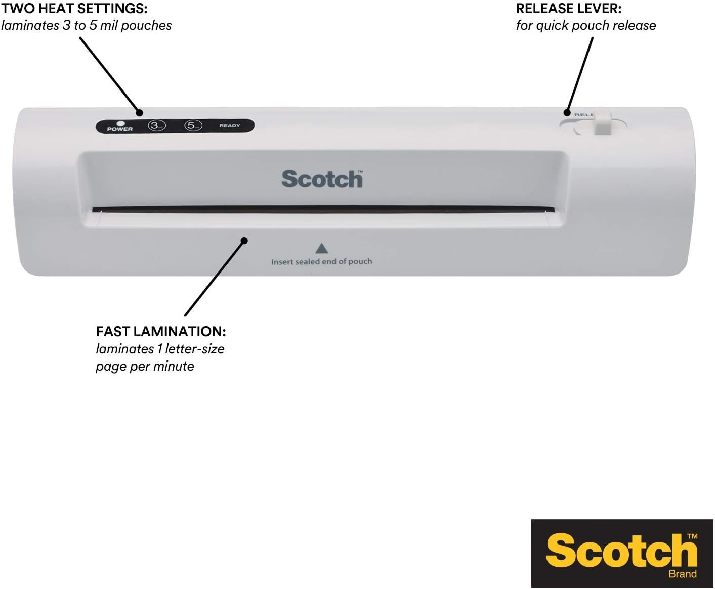 Scotch Thermal Laminator Plus 2 Letter Size Pouches (TL902)
