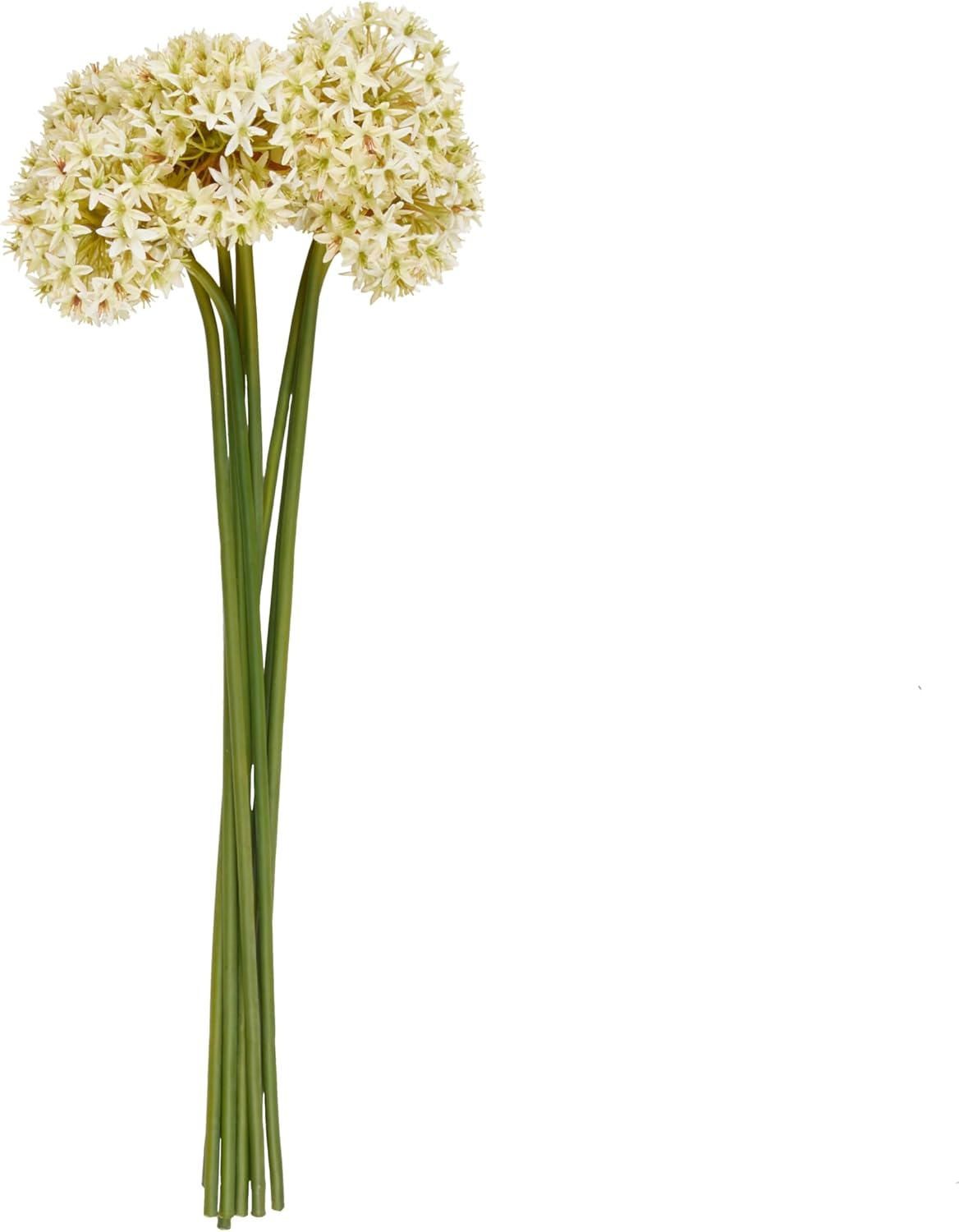 Deco 79 Polyester Allium Artificial Flower Stem Tall, Set of 8 31'H, White