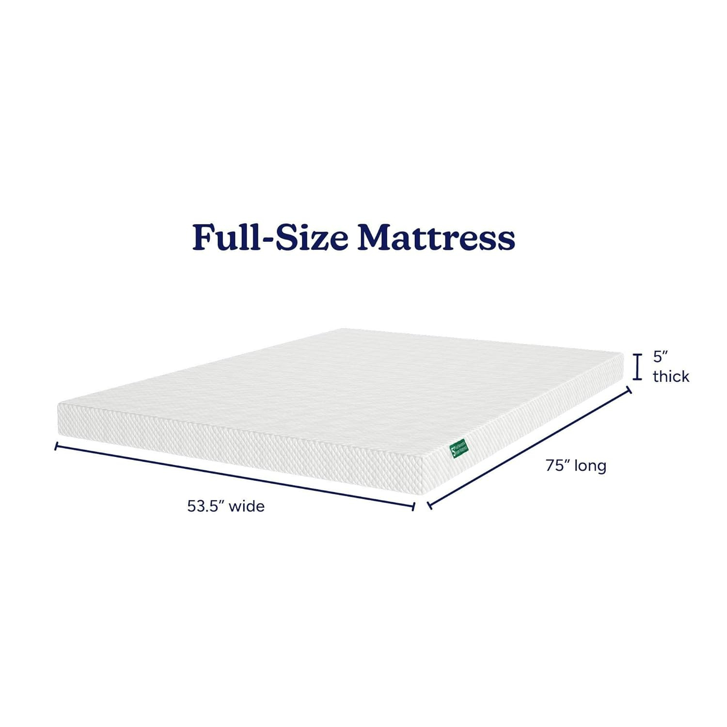 Full Size White Memory Foam Mattress with Breathable Cotton Cover