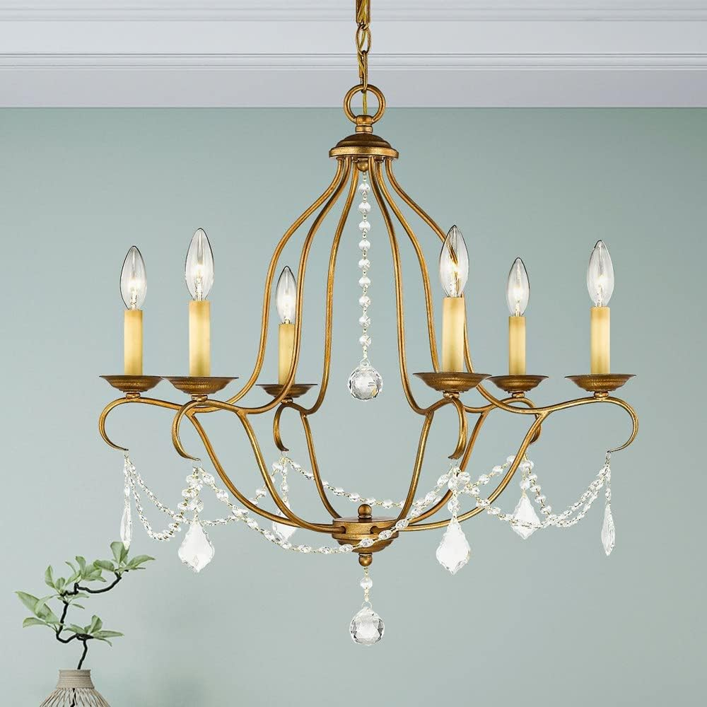 Livex Lighting Chesterfield 6 - Light Chandelier in  Hand Applied Venetian Golden Bronze
