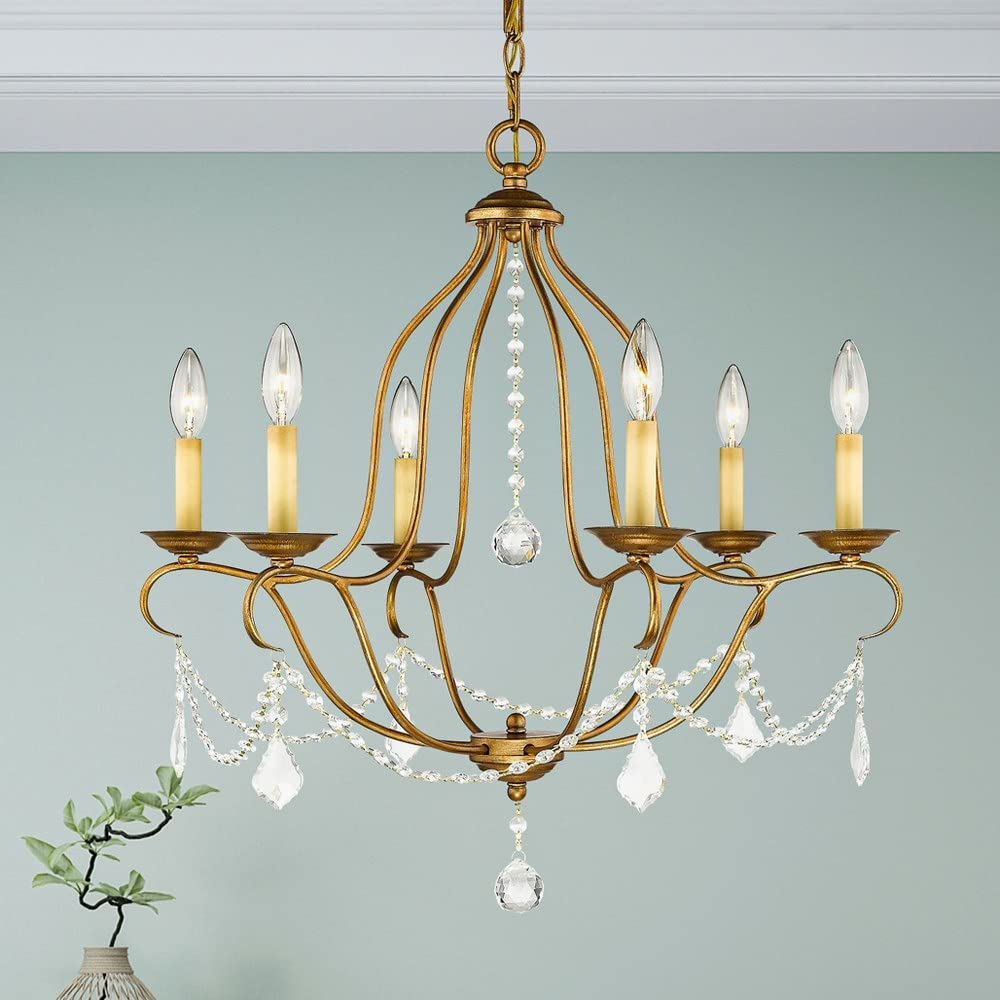 Livex Lighting Chesterfield 6 - Light Chandelier in  Hand Applied Venetian Golden Bronze