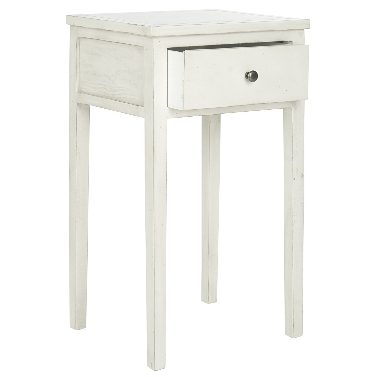SAFAVIEH Abel Nightstand With Storage Drawer White Birch