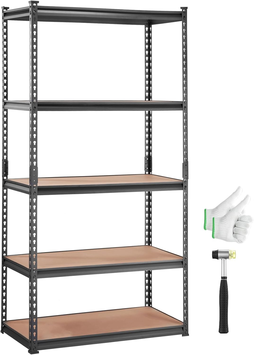 VEVOR Storage Shelving Unit, 5-Tier Adjustable 2000 lbs Capacity Heavy Duty Garage Shelves 36" L x 18" W x 72" H