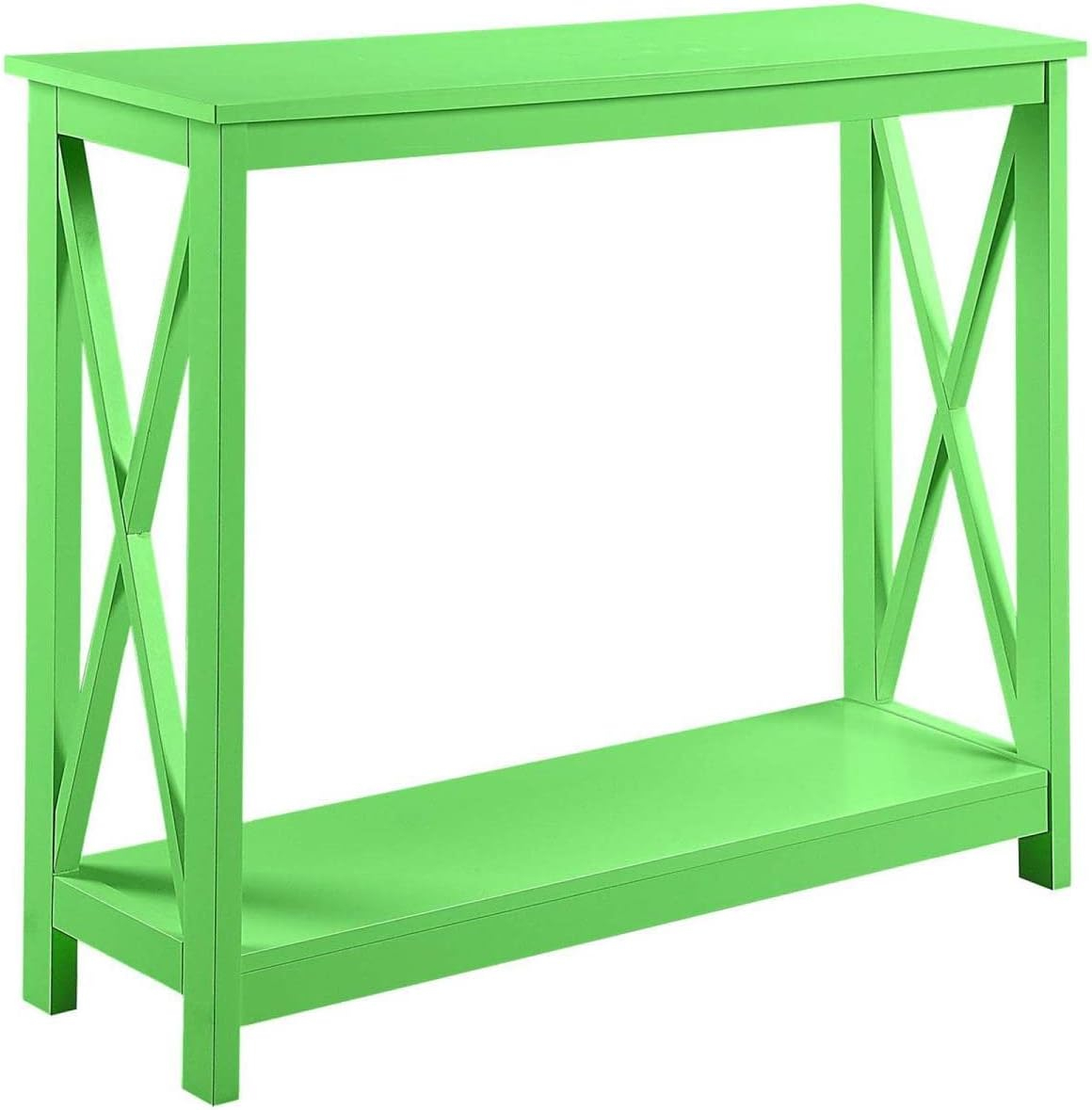 Convenience Concepts Oxford Console Table with Shelf, Lime Wood Finish