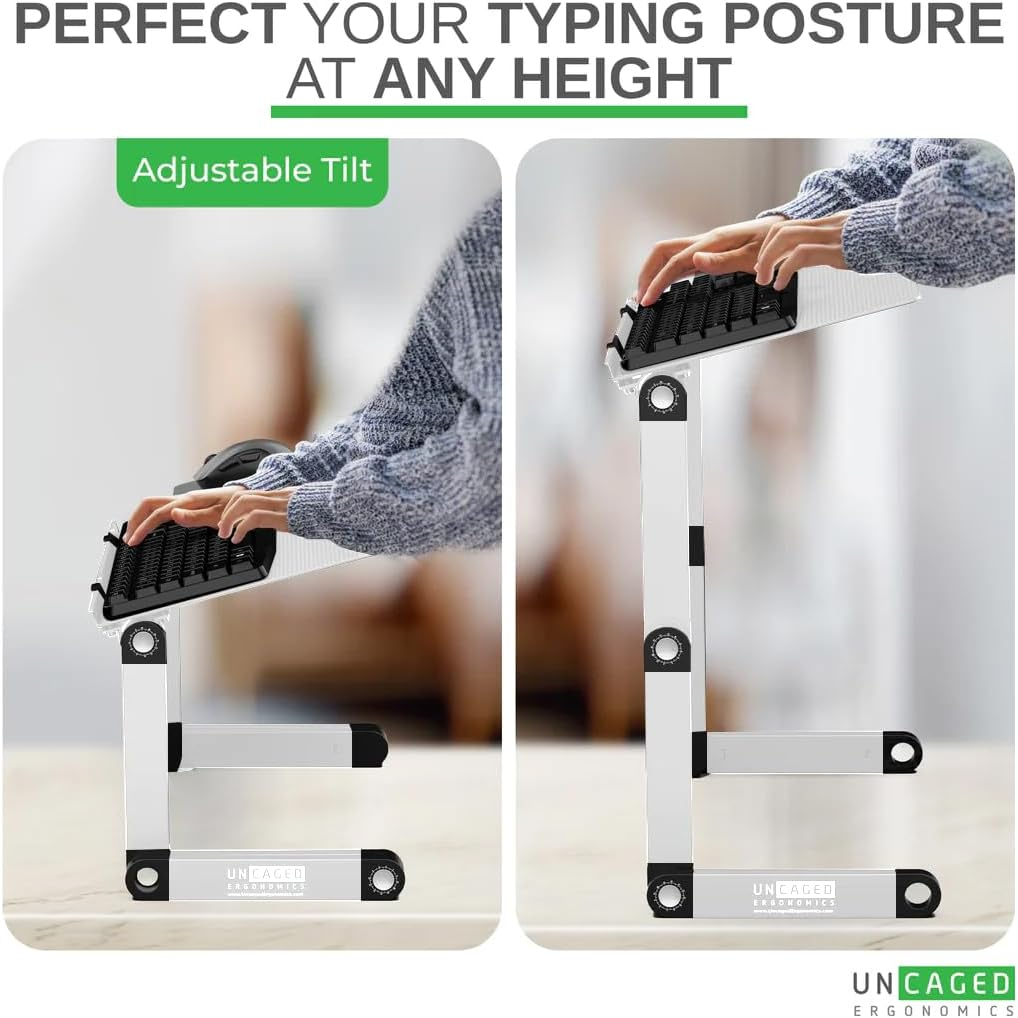 WorkEZ Adjustable Keyboard Stand for Desktop Computer Keyboard Riser for desk Keyboard and Mouse Riser for Standing Adjustable Keyboard and Mouse Stand aluminum ergonomic keyboard tray keyboard shelf