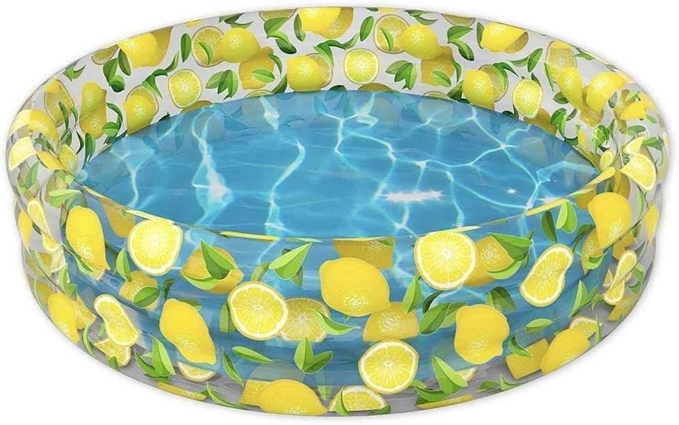 HeSLehs Lemon Print Designer Sunning Pool