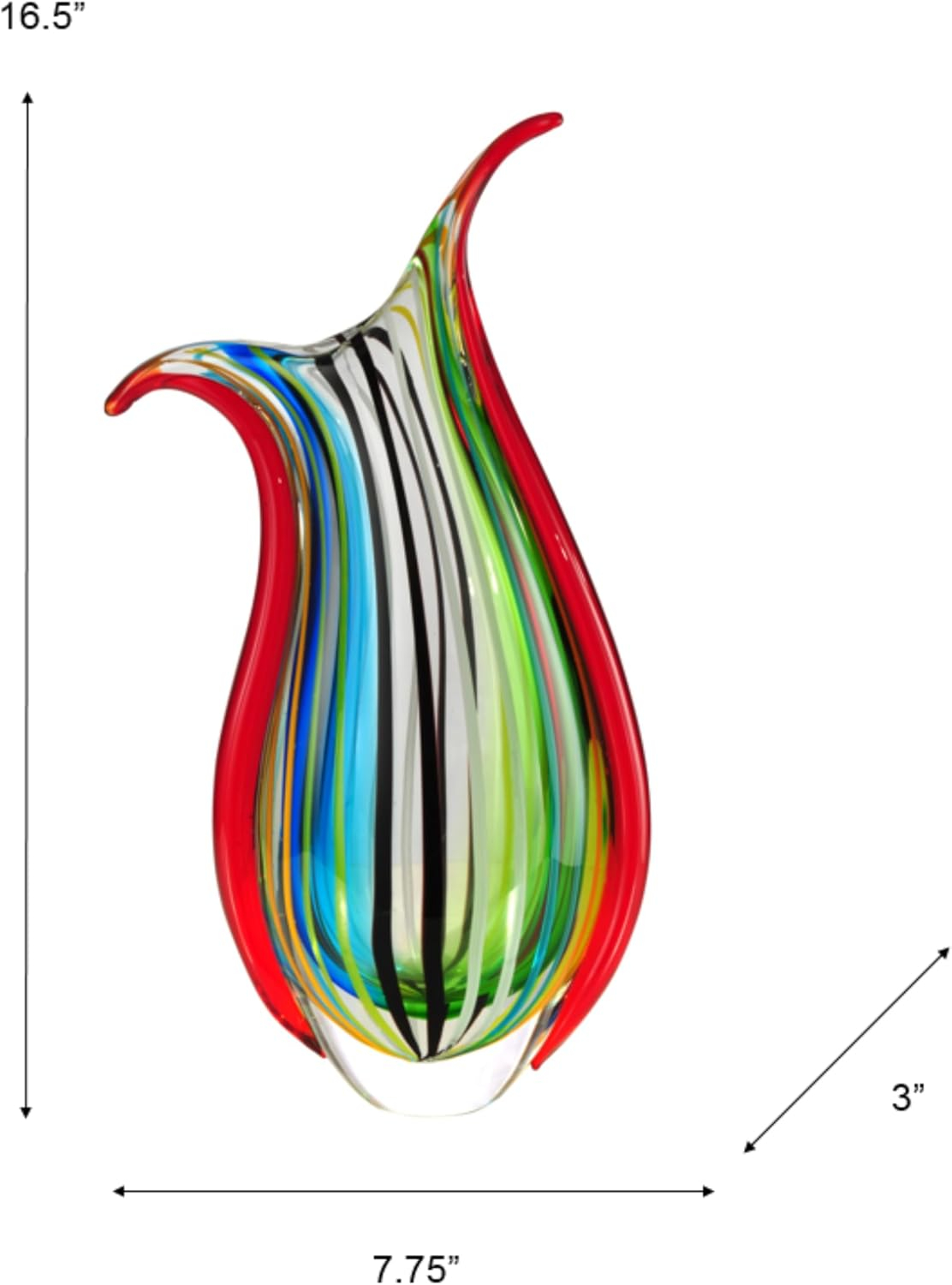 Dale Tiffany Cambay Hand Blown Art Glass Vase