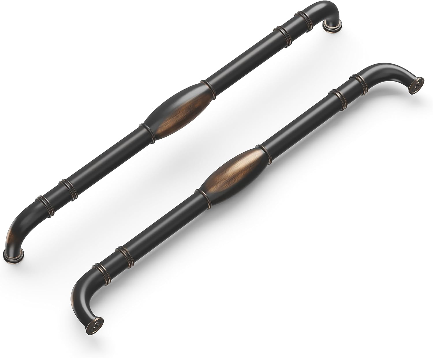 Hickory Hardware 1 Pack Solid Core Kitchen Appliance Pulls, Luxury Cabinet Handles, Hardware for Doors & Dresser Drawers, 18 Inch Hole Center, Oil-Rubbed Bronze Highlighted, Williamsburg Collection
