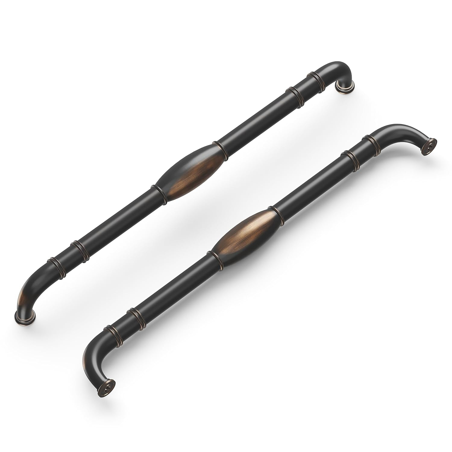 Hickory Hardware 1 Pack Solid Core Kitchen Appliance Pulls, Luxury Cabinet Handles, Hardware for Doors & Dresser Drawers, 18 Inch Hole Center, Oil-Rubbed Bronze Highlighted, Williamsburg Collection