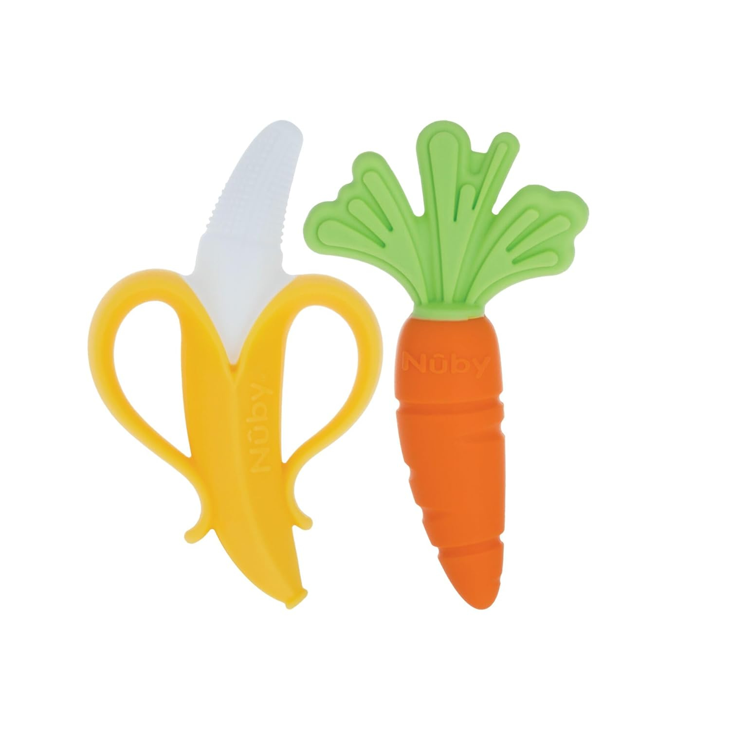 Nuby Banana and Carrot Silicone Teething Toys for Babies