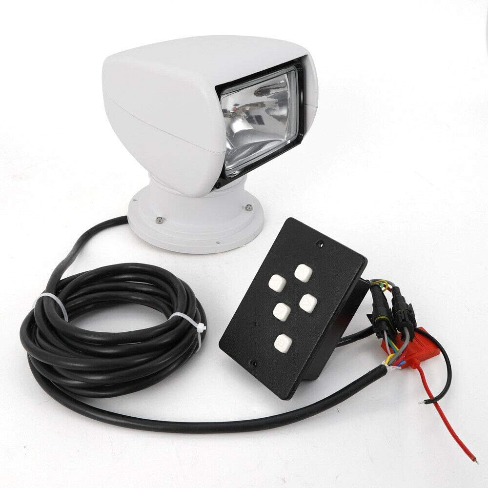 White Halogen Remote-Controlled Outdoor Boat Spotlight