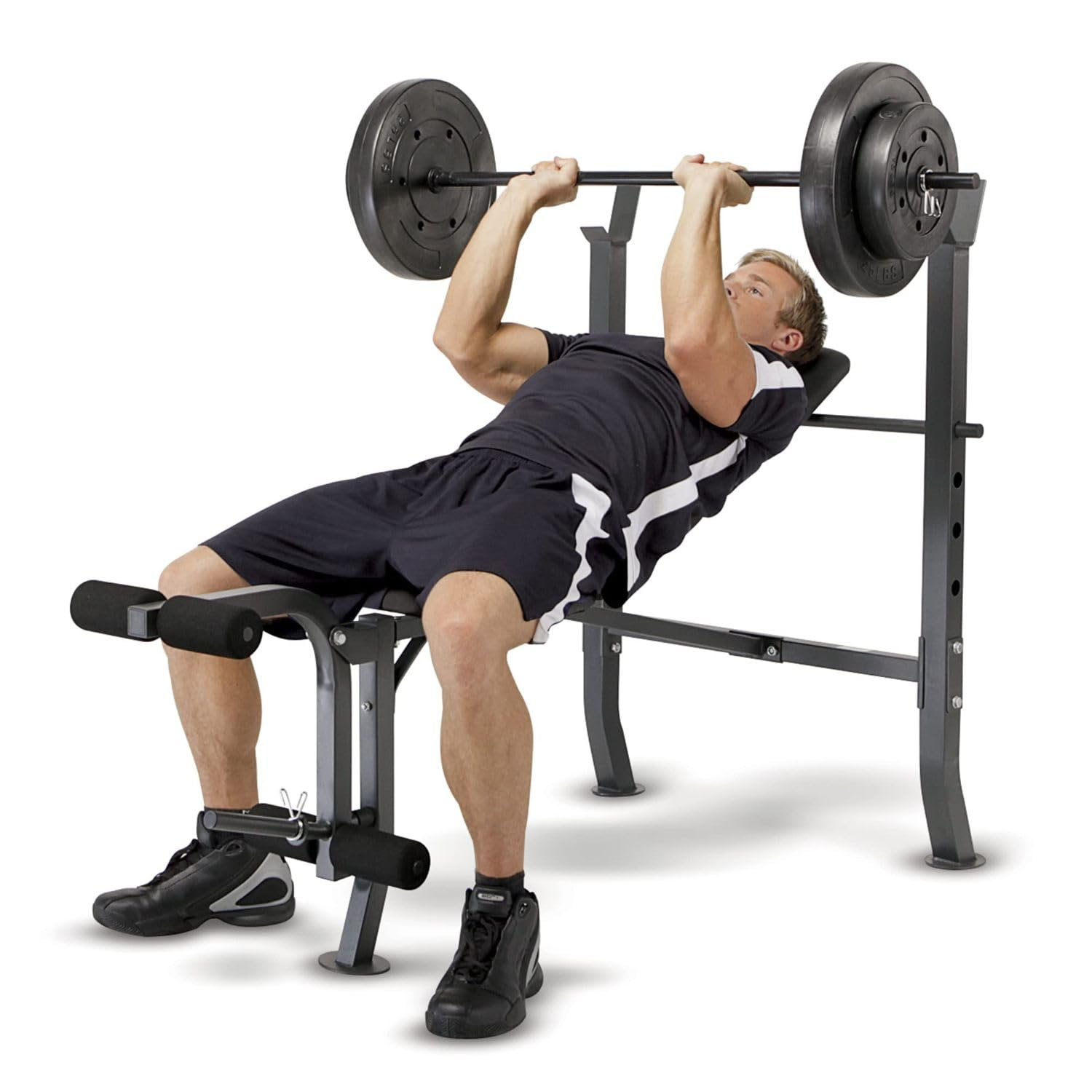 Marcy Pro Marcy Standard Bench with 100 Lb. Weight Set MD-2082W