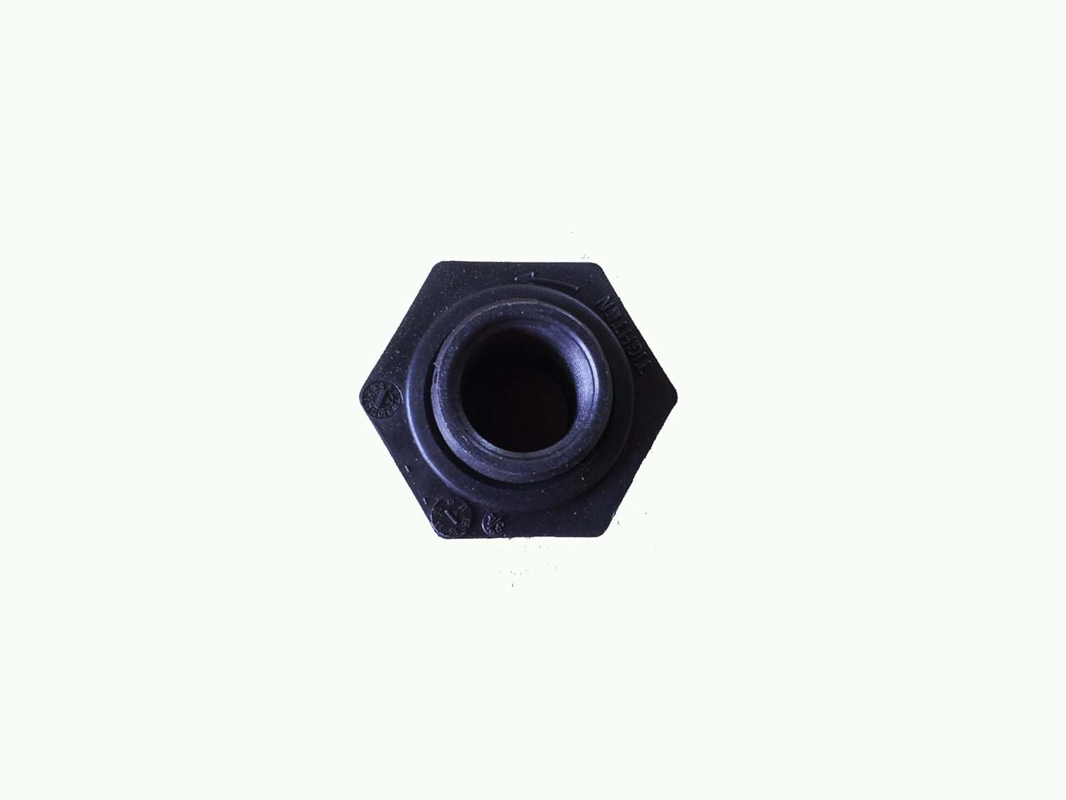 Black Double Threaded 3/4" Bulkhead Fitting