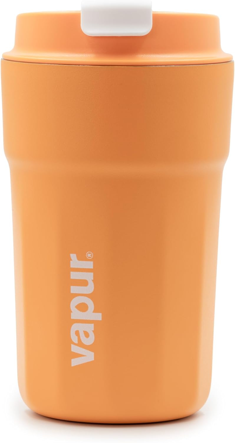 Vapur Stainless Steel Double Wall Insulated Travel Mug 12 oz. Apricot (10315)