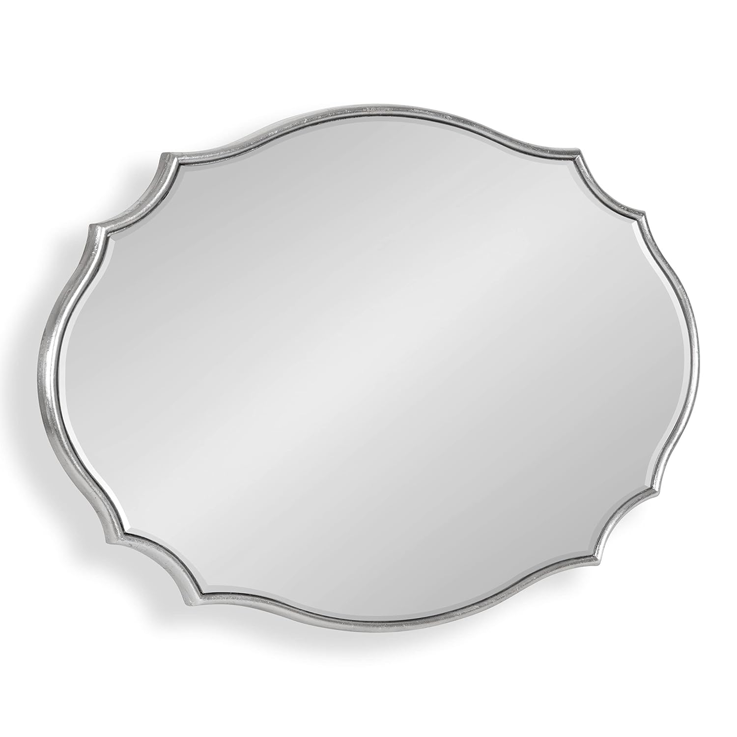 Leanna 18x24 Silver Scalloped Oval Wall Mirror