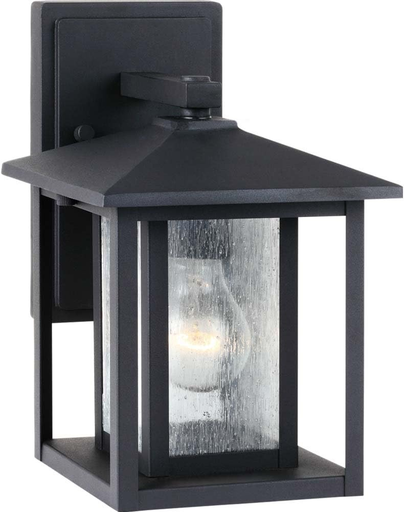 Hunnington 1-Light Black Outdoor 11 in. Wall Lantern Sconce