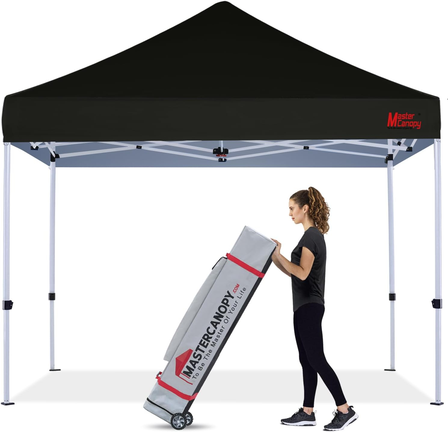 MASTERCANOPY Pop Up Canopy Tent Commercial Grade 10x10 Instant Shelter (Black)