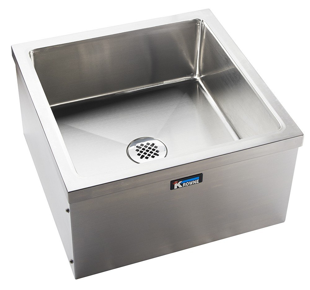Krowne 24" Stainless Steel Commercial Floor Mop Sink