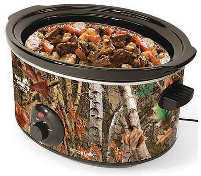 Open Country SC-8017 Slow Cooker, 8 quart, Woodland Birch Camo