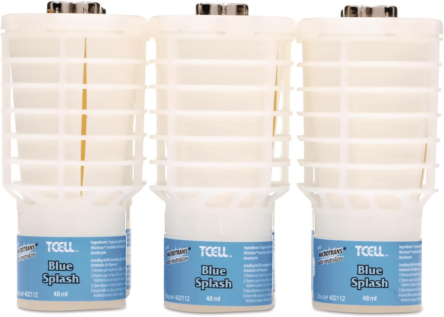 Blue Splash TCell Odor Neutralizer Refill, 6-Pack, White