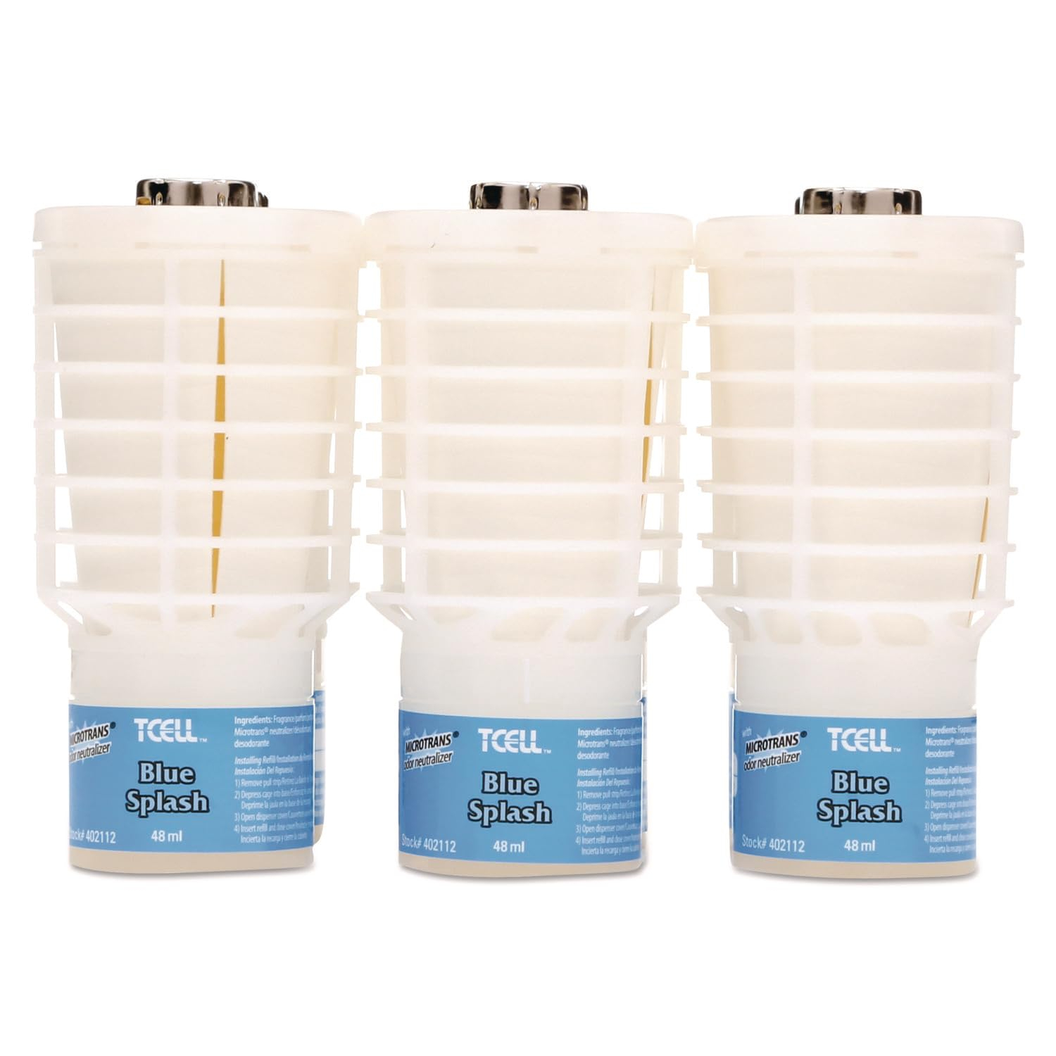 Blue Splash TCell Odor Neutralizer Refill, 6-Pack, White