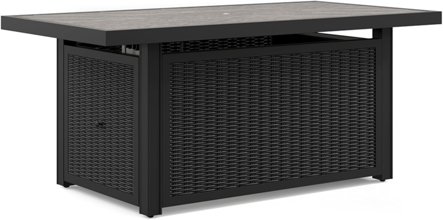 Signature Design by Ashley Beachcroft Black & Gray Outdoor Fire Pit Table