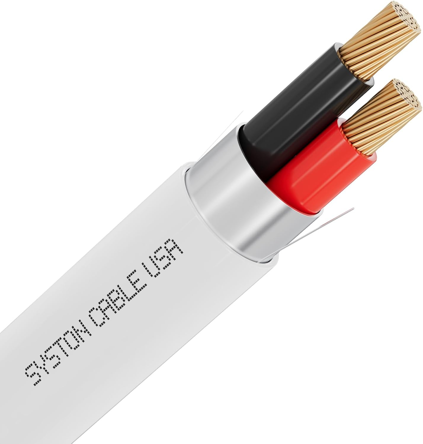 SYSTON 18/2 Fire Security Burglar Station Sound Alarm Control Cable Wire, Riser-Rated CMR/CL3R Shielded 100% Copper Stranded UL/ETL,UV Resistant RoHS for Indoor/Outdoor Low Voltage Applications Use
