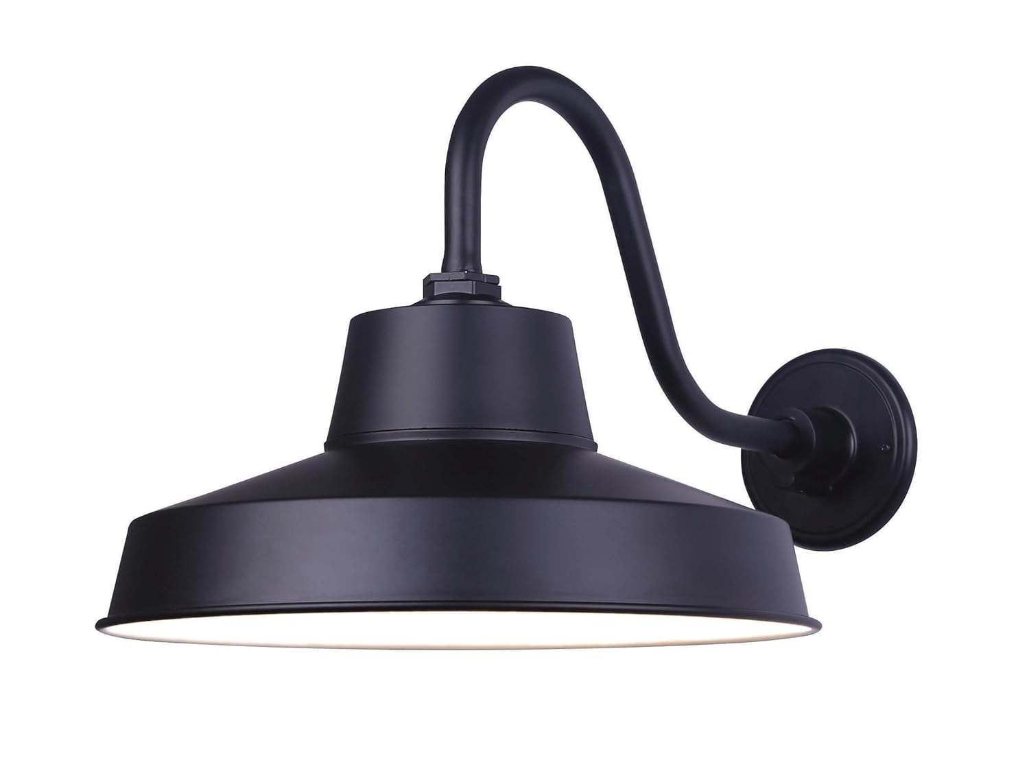 14" Black Metal LED Outdoor Barn Light Sconce