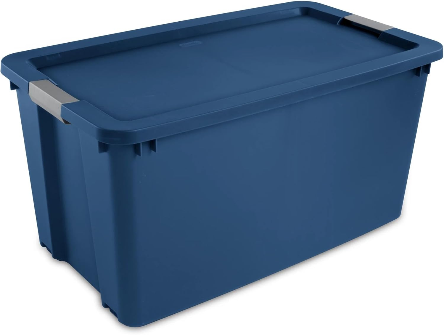 Sterilite Extra Large Storage Bin, 45 Gallon Plastic Storage Container with Latch Lid and Wheels, Blue
