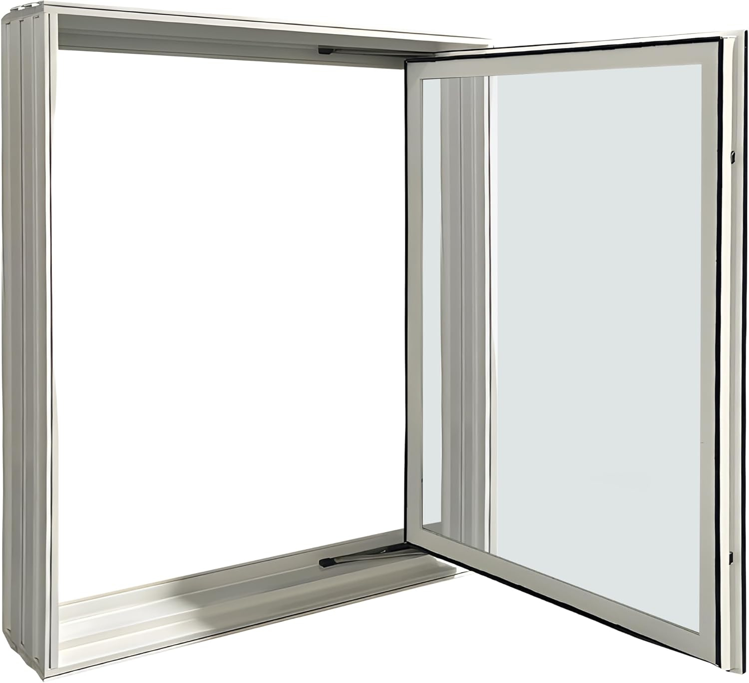 White Vinyl 36" x 36" In-Swing Casement Egress Window