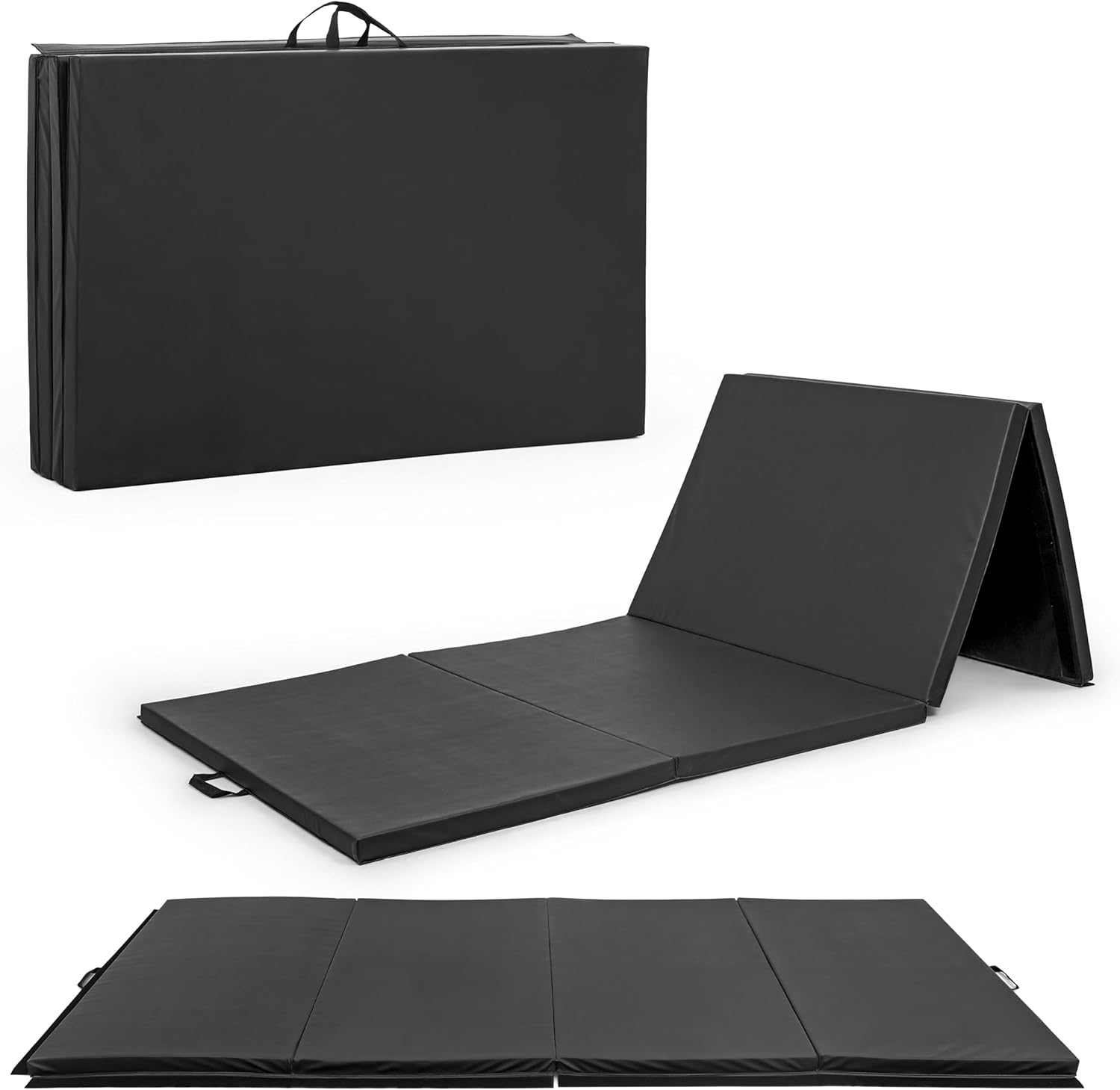 CAP Barbell All Purpose Folding Exercise Training & Gymnastics Balance Mat 10' x 4' x 2" thick, Black