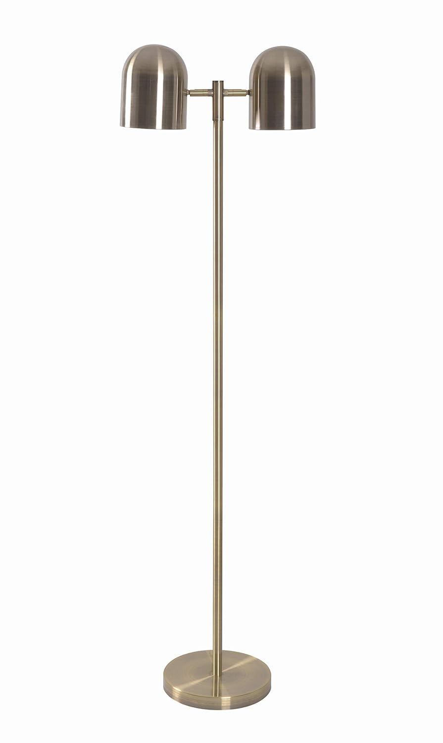 Kenroy Home 33171AB Alden Floor Lamp with Antique Brass Finish, Modern Style, 57.125" Height, 17.625" Width, 9.875" Depth