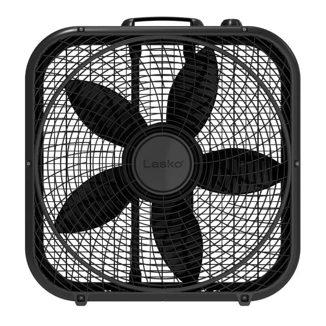 Lasko Cool Colors 20" 3-Speed Weather Resistant Box Fan, Black B20301, New