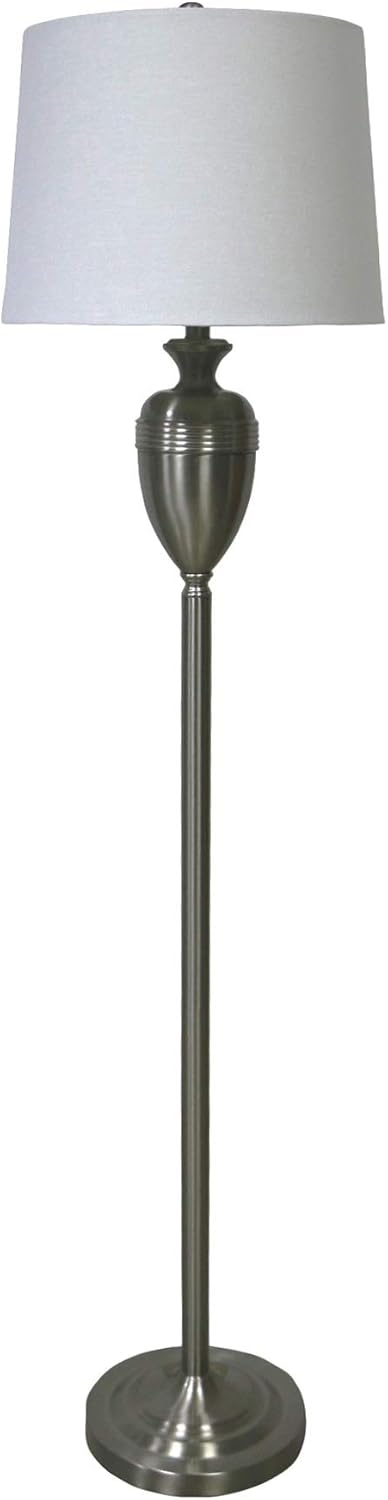 Fangio Lighting 's 1591BS 61in. Brushed Steel Decorative Urn Floor Lamp