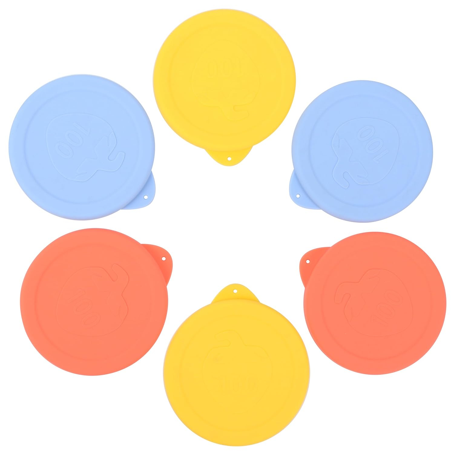 100mm Silicone Lids for Weck Jars，6 Pack Reusable Silicone Covers Replacement Lids for Weck Jars, Microwave & Dishwasher Safe, Fits Models 738, 739, 740, 741, 742, 743, 744, 745, 748, 974