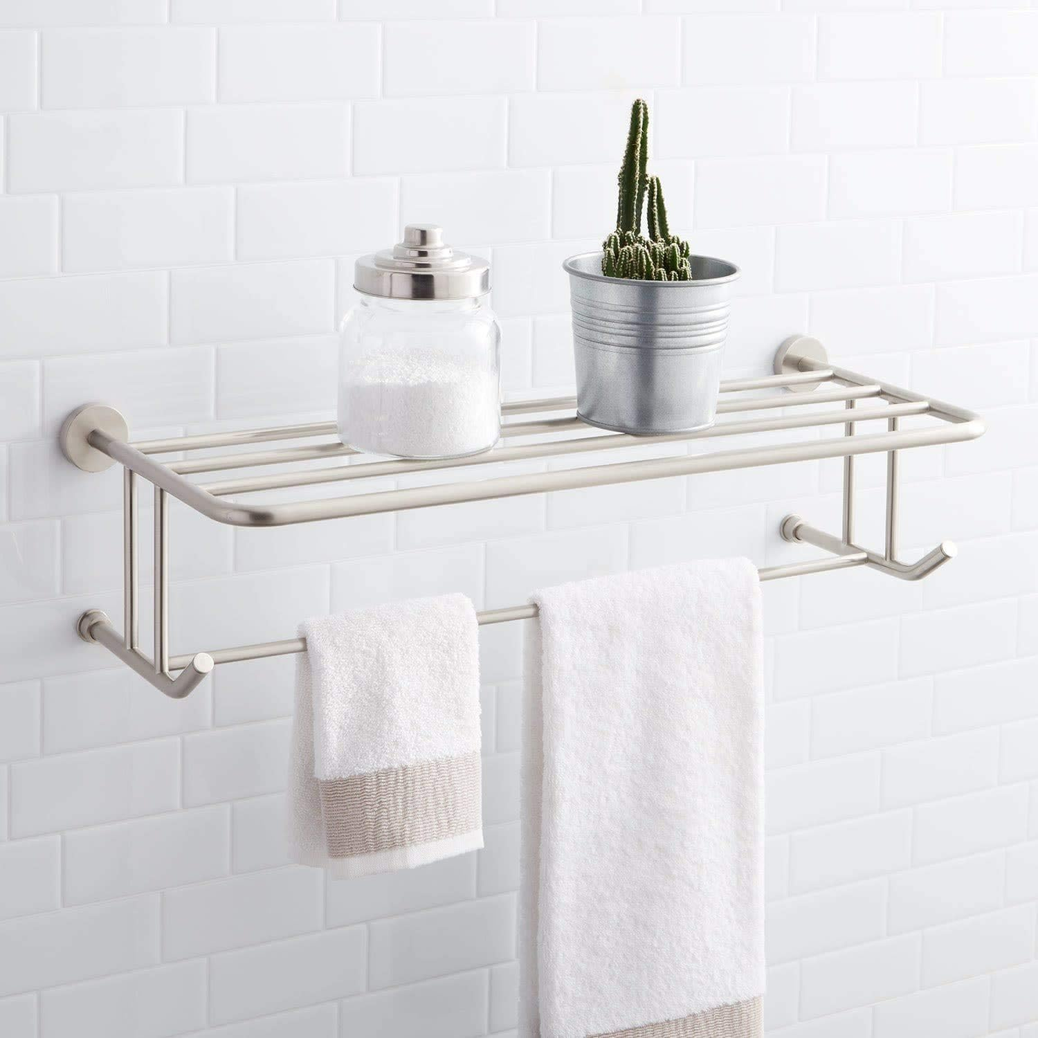 Ceeley Collection Wall-Mount Towel Rack with Shelf