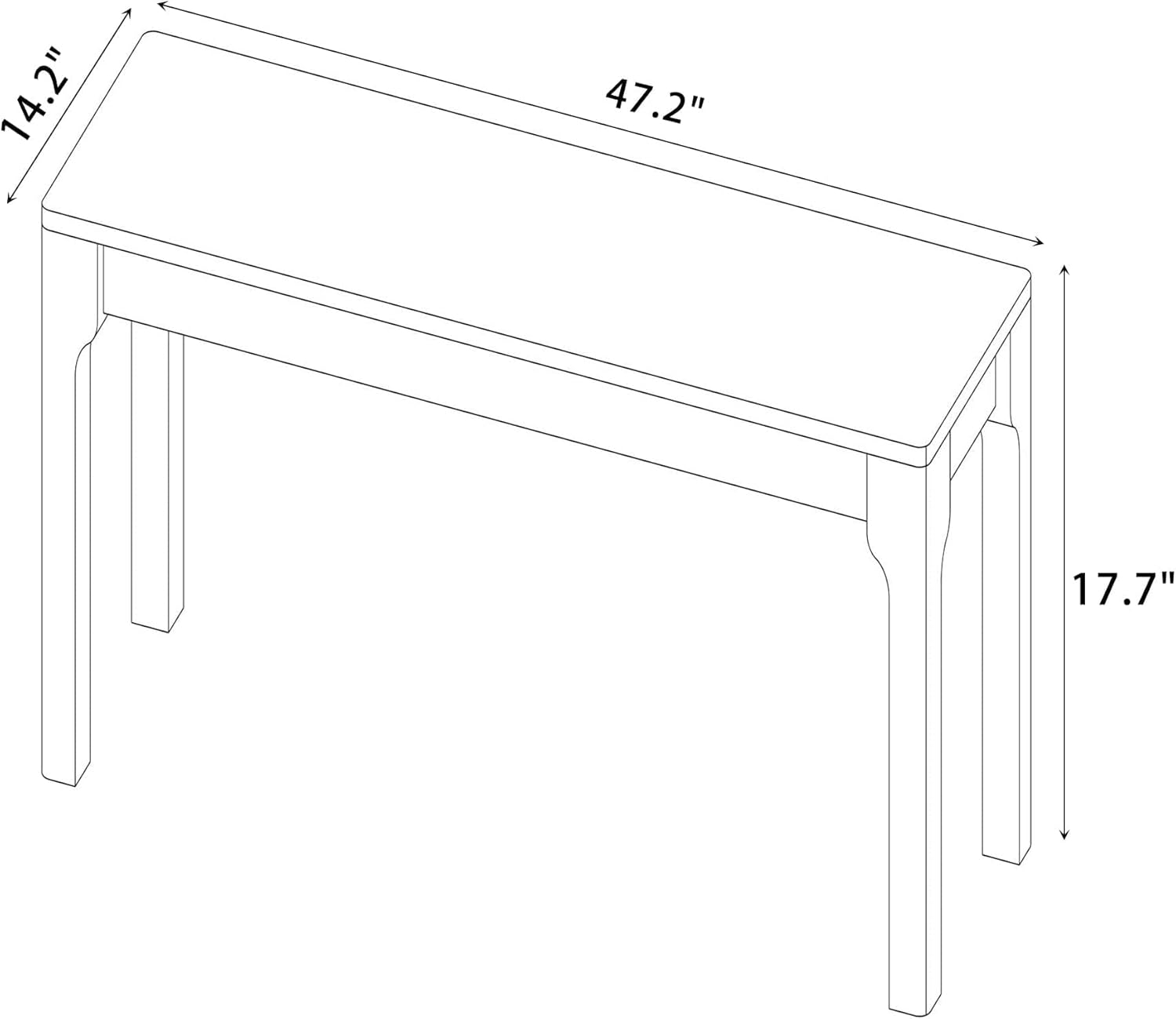 BALANBO Bed End Bench Wood Bench Living Room Entrance Bench Bedroom Seat Dining Table Chair, Bedroom, Living Room, Kitchen Wooden Bench (White Color)