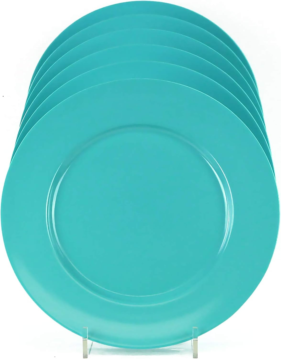 Calypso Basics, 6pc Melamine Salad Plate Set, Turquoise