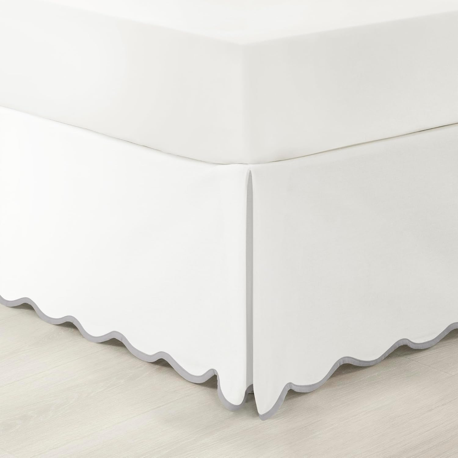 Coastal Chic Scallop Wrap Around Bed Skirt