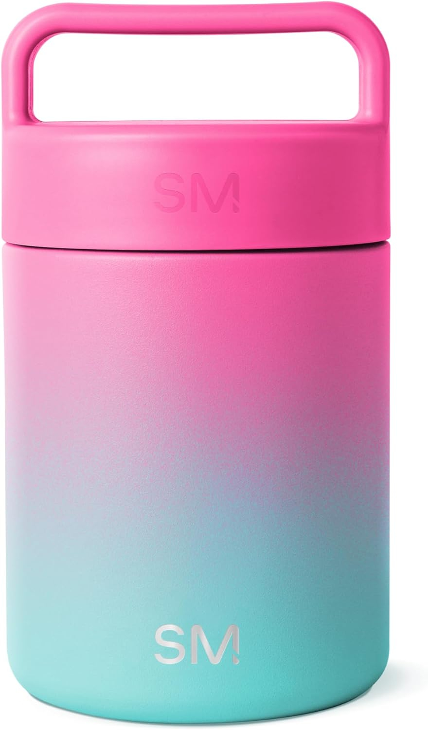 SIMPLE MODERN Food Jar w/ Handle Lid Double Wall Insulated 12 oz Ombre Sorbet