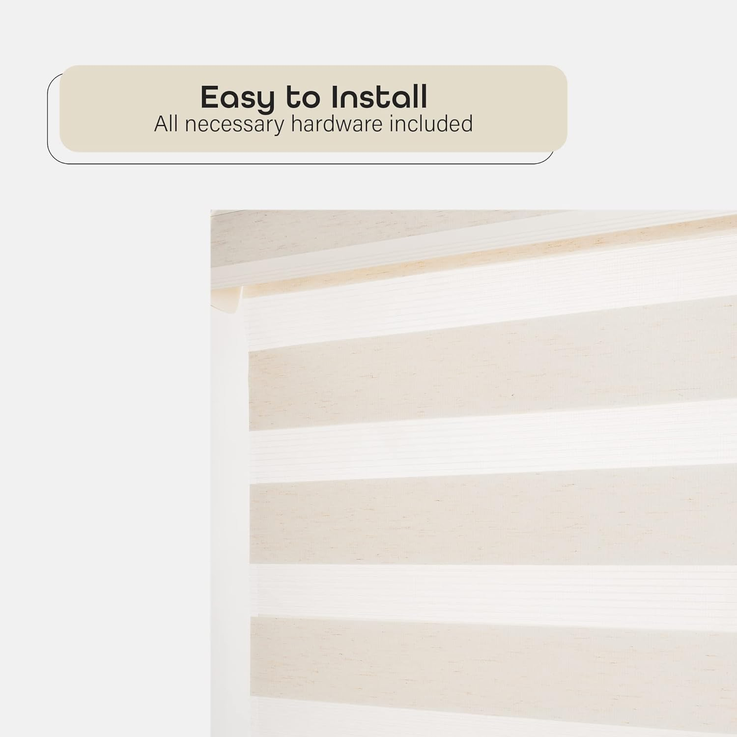 Celestial Linen Cordless Light Filtering Double Layered Polyester Roller Shade 34 in. W x 72 in. L