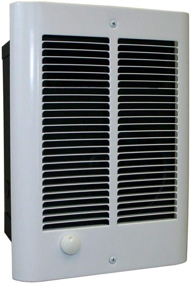 White 1500-Watt Electric Wall Heater with Thermostat and Automatic Shut-off