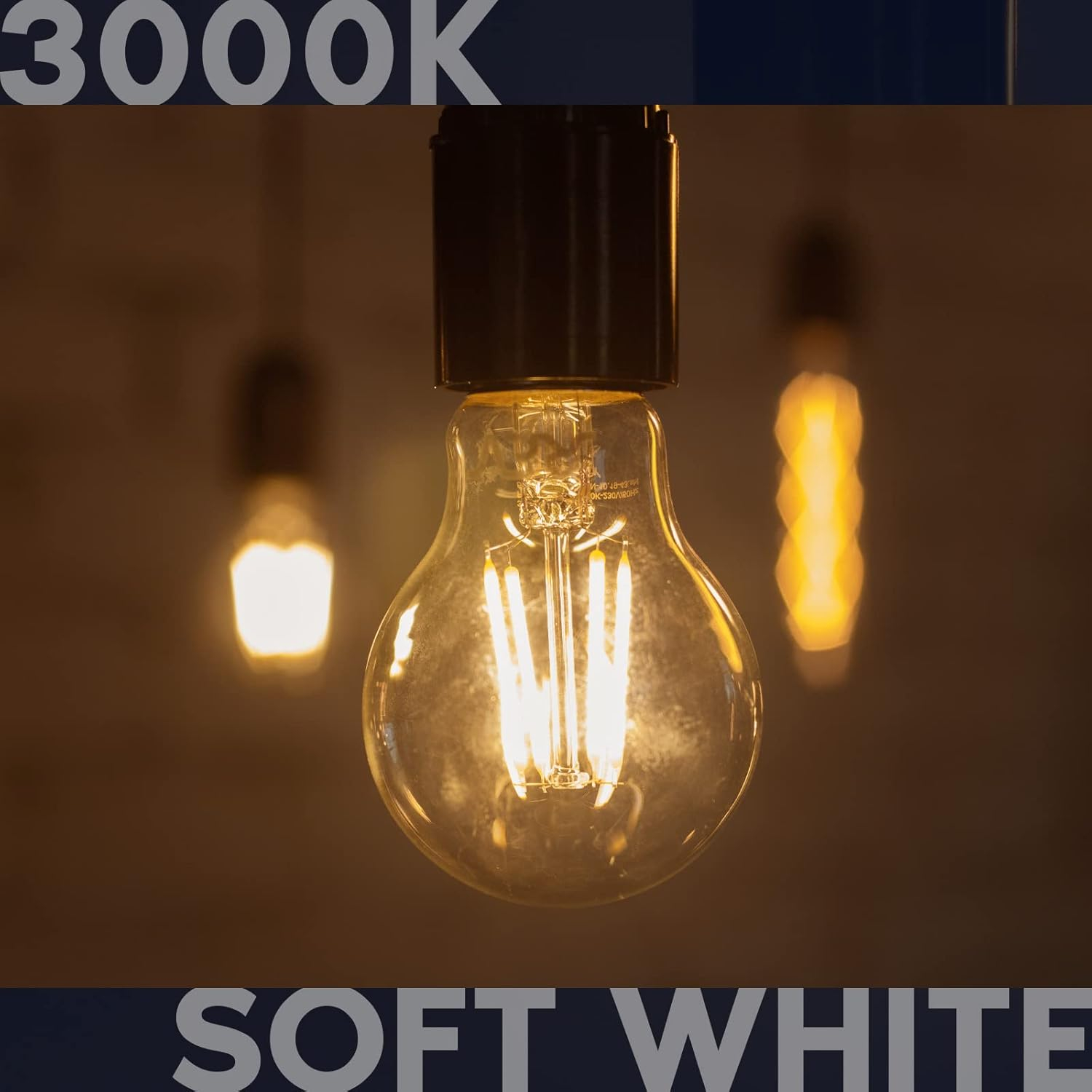 Luxrite Vintage A19 LED Light Bulb 100 Watt Equivalent 1600 Lumens 3000K Soft White Dimmable 12W Damp Rated UL E26 Base 2 Pack