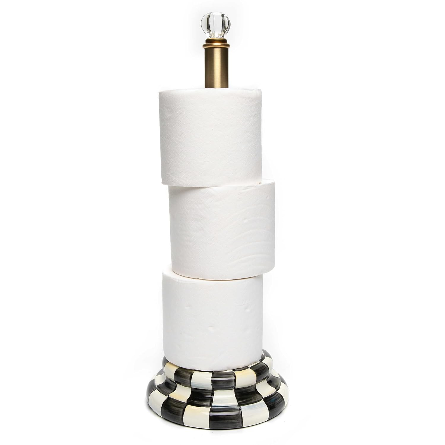 MacKenzie-Childs 89617-40 Courtly Check® Check Toilet Tissue Storage