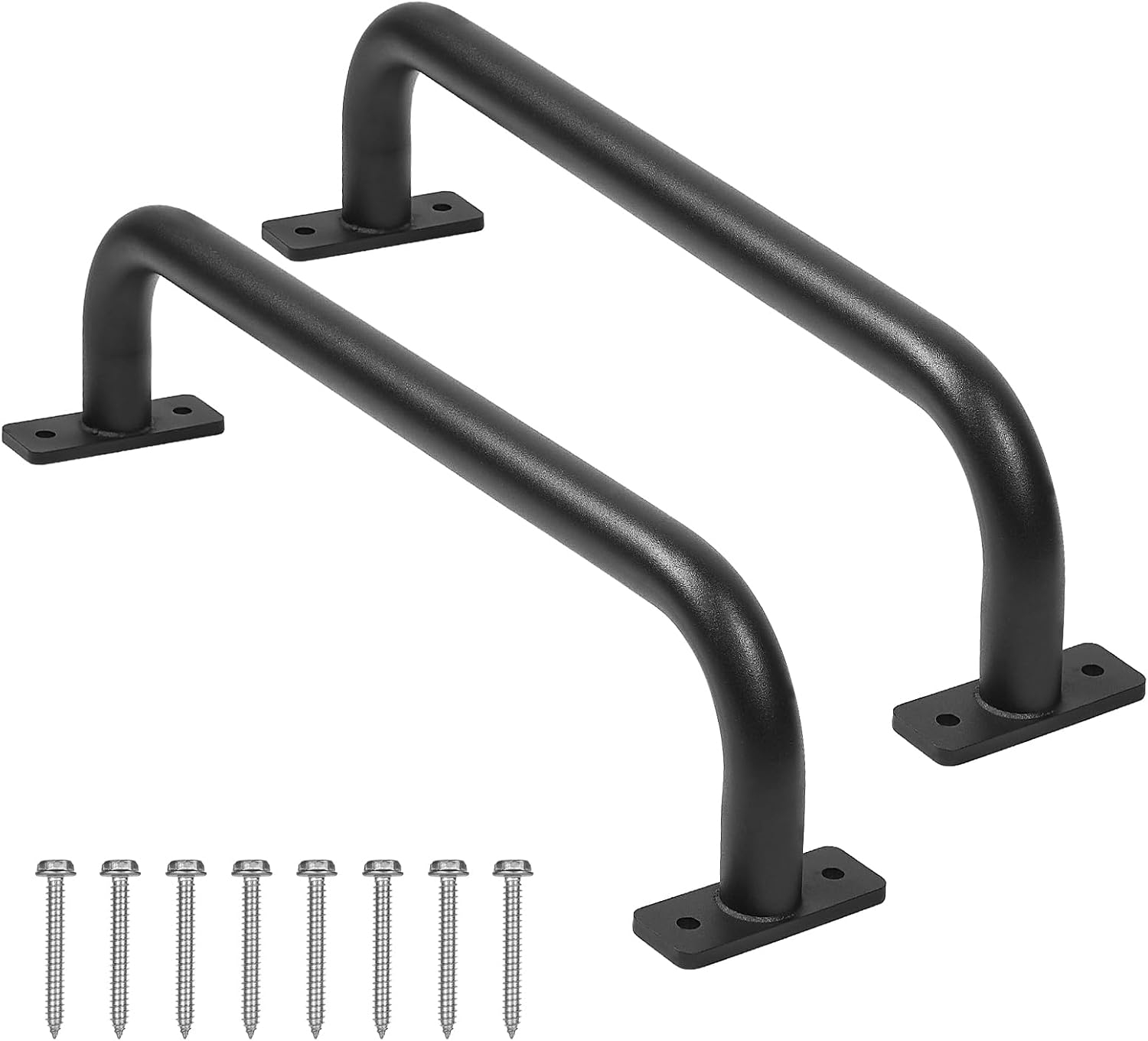 ESPETS 2 Pack 17 Inch Matte Black Safety Handles for Playground Equipment - Swing Set Accessories Grab Handles, Playset Hand Grips, Indoor Monkey Bars for Jungle Gym, Playhouse, Climbing Frame