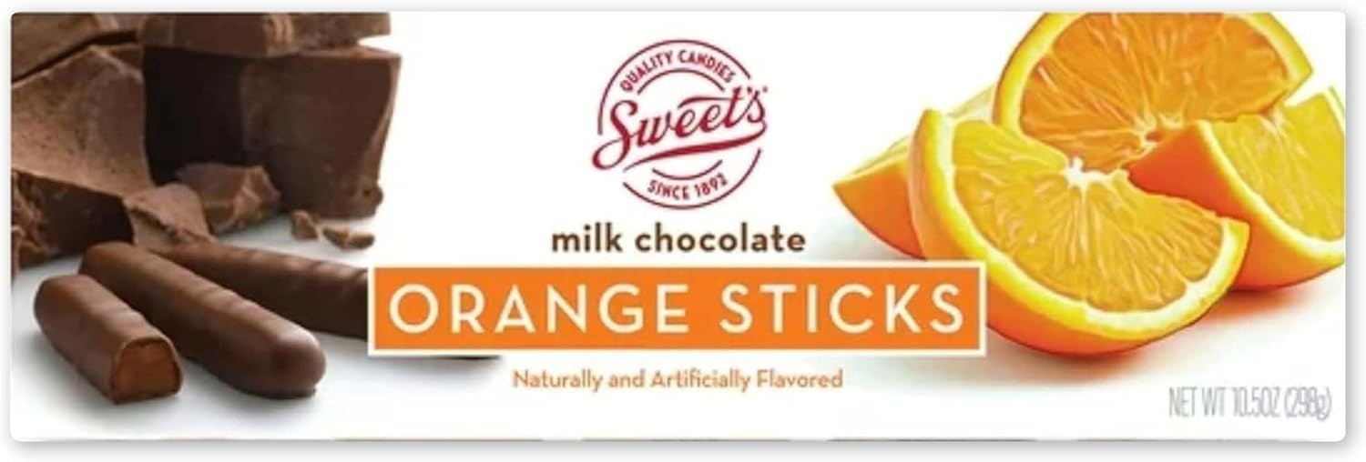 Sweet's Milk Chocolate Orange Sticks Box, 10.5 oz.
