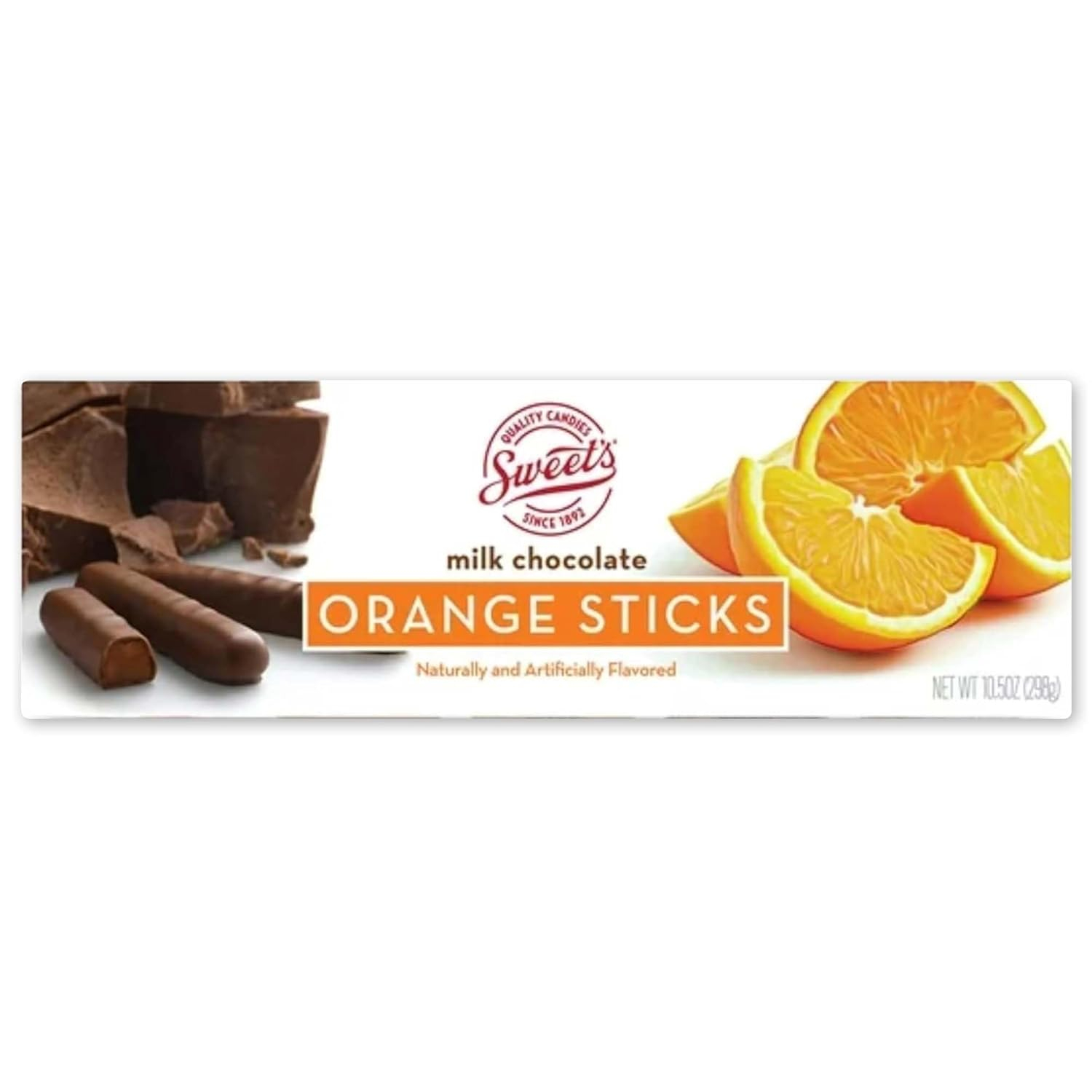 Sweet's Milk Chocolate Orange Sticks Box, 10.5 oz.